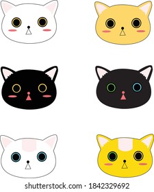 cat art smile black icon