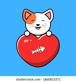 cat asked for his favorite food illustration