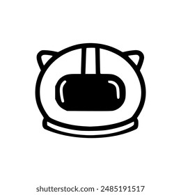 cat astronaut logo vector illustration template design