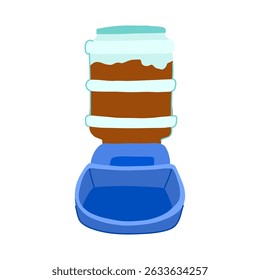 cat automatic pet feeder cartoon. dog wifi, app schedule, meal portioner cat automatic pet feeder sign. isolated symbol vector illustration