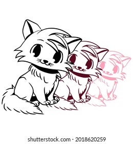 cat baby cute funny cute design wo art hirt design vector illustration for use in design and print poster canvas