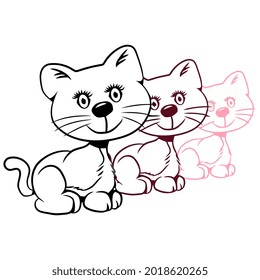 cat baby cute funny cute design ringer art hirt design vector illustration for use in design and print poster canvas