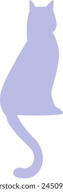Cat Back Silhouette Vector Illustration