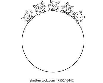 cat background design vector
