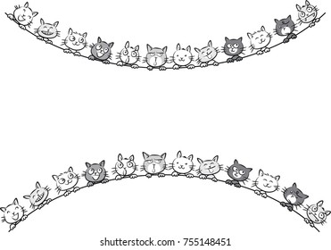 cat background design vector