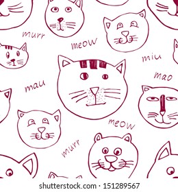 cat background doodle