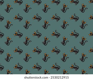 Cat Background Image, Black Cat Seamless Pattern, Cat Pattern Wallpaper, Kitty background.