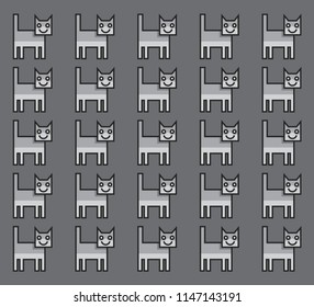 cat background vector pattern illustration