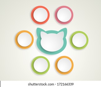 cat background(EPS 10 vector file)