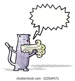 cat with bad breath cartoon