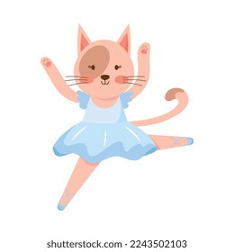 bailarín de ballet gato personaje lindo