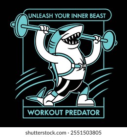 cat with a banner, a poster of a man exercising with a dumbbell