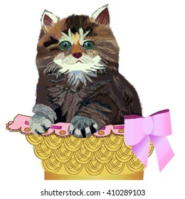 the cat in the basket