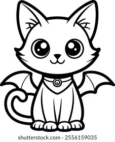 A cat with bat wings