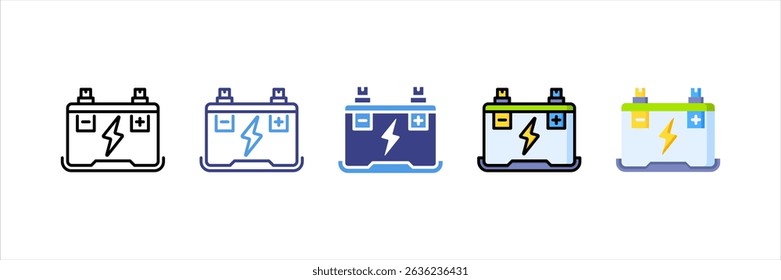 Cat Battery Multi Style Icon Set