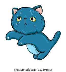 Cat beautiful vector illustration children