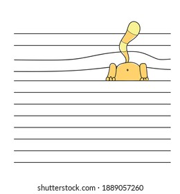 Cat behind window, vector. Window blinds illustration. Cartoon character.