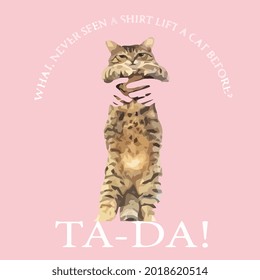 cat being lifted art a da wo art hirt design vector illustration for use in design and print poster canvas