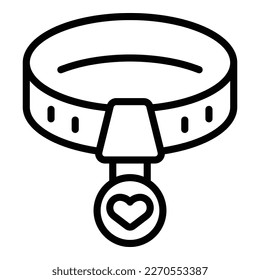 Cat belt icon outline vector. House pet. Cat box