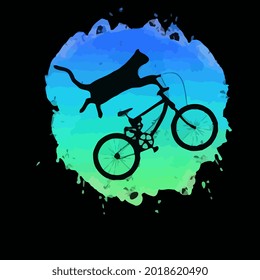 cat bike motor rider biker cyclist vintage kitten unisex fleece vector design illustration print poster