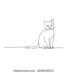 cat bird horse elephant wolf single line art 
