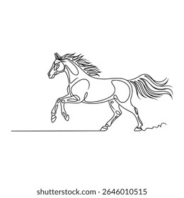 cat bird horse elephant wolf single line art 