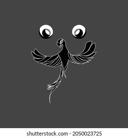 Vogelvektorgrafik von Katzen für Illustrationen