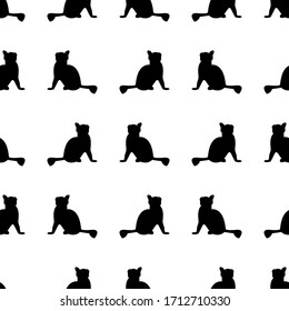 Gato de color negro, tejido o papel pintado de tela sin fisuras.