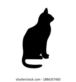 Cat black icon. Stock-Vector on white background.