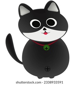cat
black cat
pet
animal
cat with bell