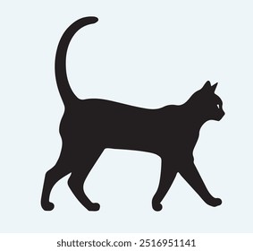 Cat black silhouette clipart icon illustration