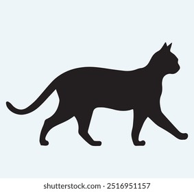 Cat black silhouette clipart icon illustration