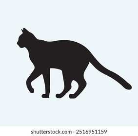 Cat black silhouette clipart icon illustration