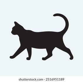 Cat black silhouette clipart icon illustration