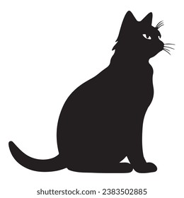 A Cat black Silhouette vactor
