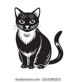 A Cat black Silhouette vactor