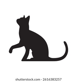 A Cat black Silhouette vactor