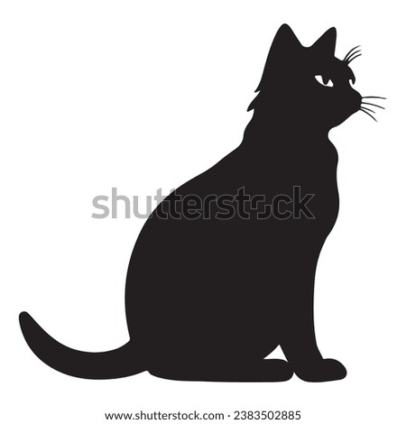 A Cat black Silhouette vactor
