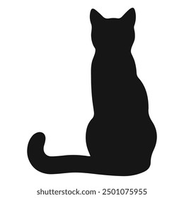 Cat black silhouette. Vector illustration 22