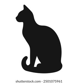 Cat black silhouette. Vector illustration 31