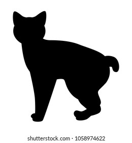 Cat black simple icon
