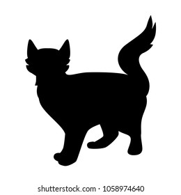 Cat black simple icon