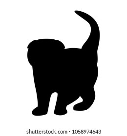 Cat black simple icon