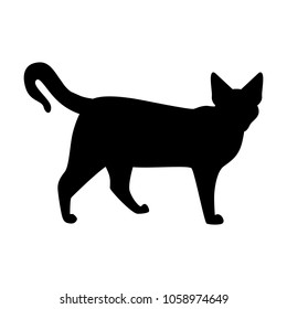 Cat black simple icon