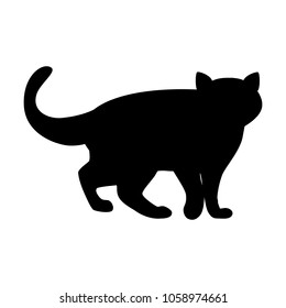Cat black simple icon