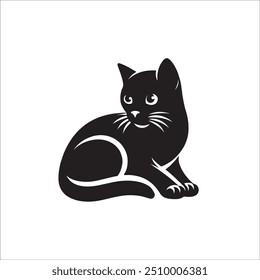 Cat Black and White Illustrators