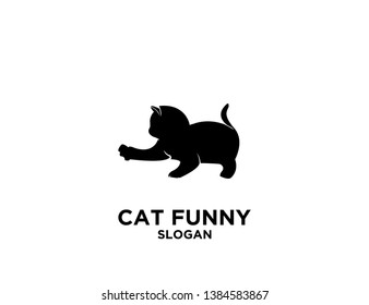 cat black white white isolated background logo icon designs vector illustration sign silhouette