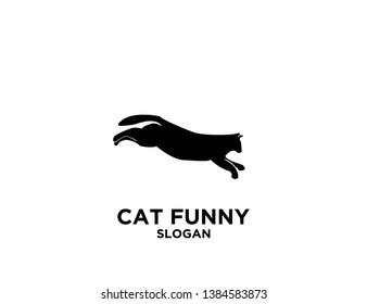 cat black white white isolated background logo icon designs vector illustration sign silhouette