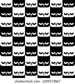 Cat black and white pattern. pet background