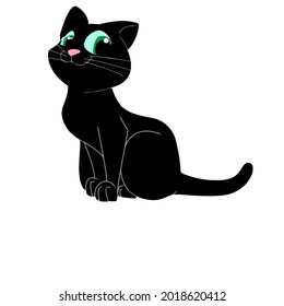 cat black wo art long hirt design vector illustration for use in design and print poster canvas